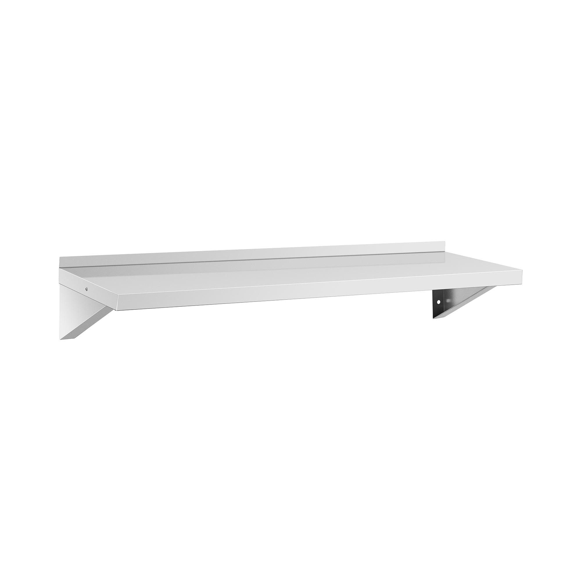 Royal Catering Hängeregal 120 x 40 cm Wandbord Wandregal Küchenregal Edelstahl bis 30 kg, verschiedene Größen