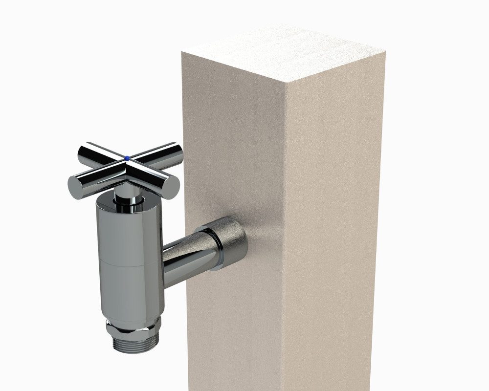 Ideal Eichenwald Gartendusche Ideal Zapfsäule Modell 71 Typ K Eichenwald 80x80 mm
