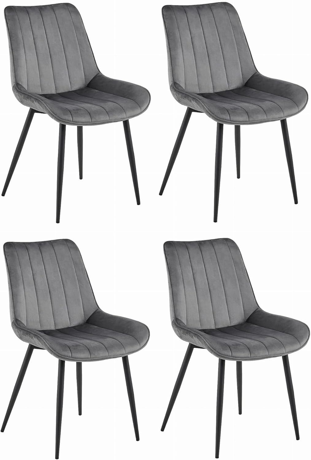 Esszimmerstuhl Stuhl in Dunkelgrau –4er-Set Ergonomisch und modern für Zuhause