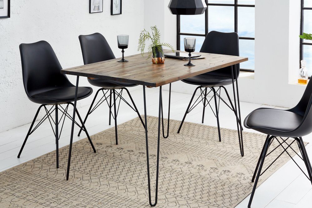 riess-ambiente Esstisch »SCORPION 120cm braun / schwarz«, Massivholz