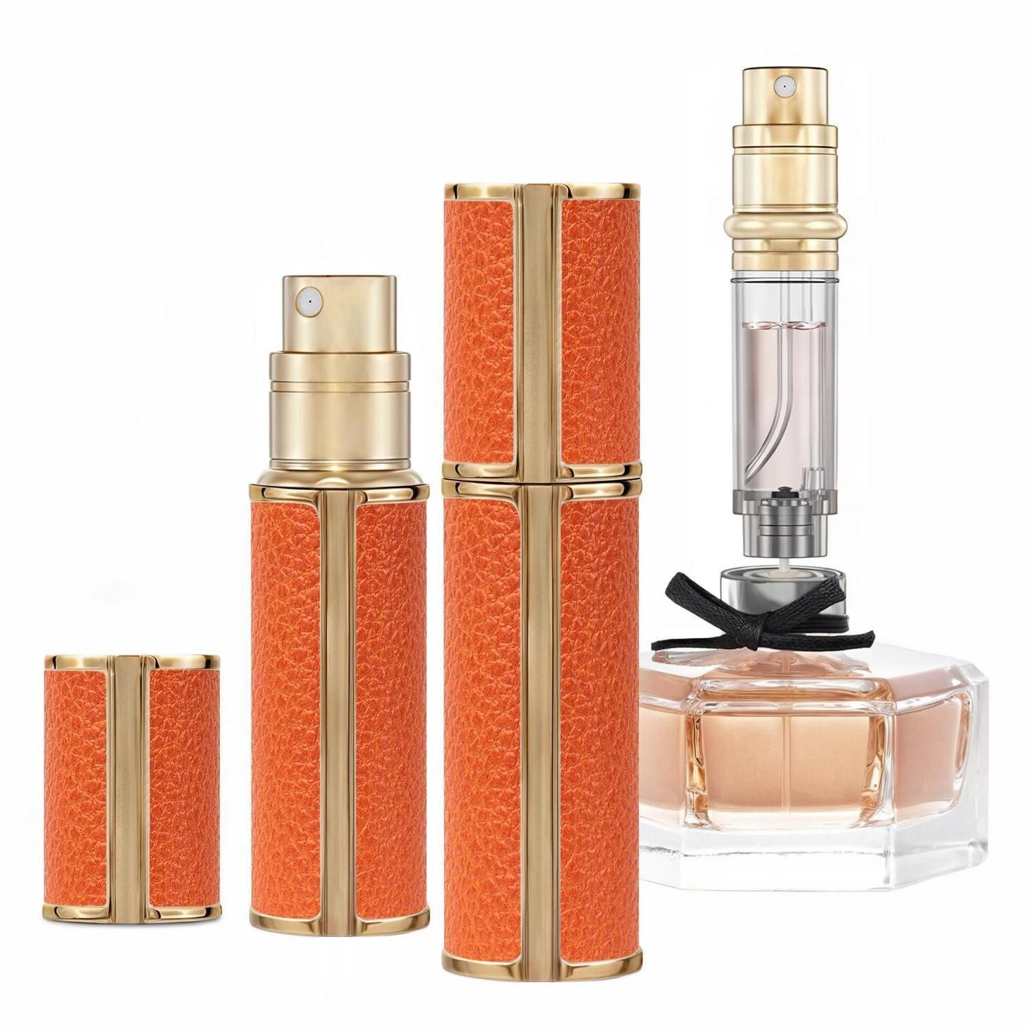 LuxusKollektion Parfümzerstäuber Parfum Zerstäuber Orange 5ml nachfüllbar
