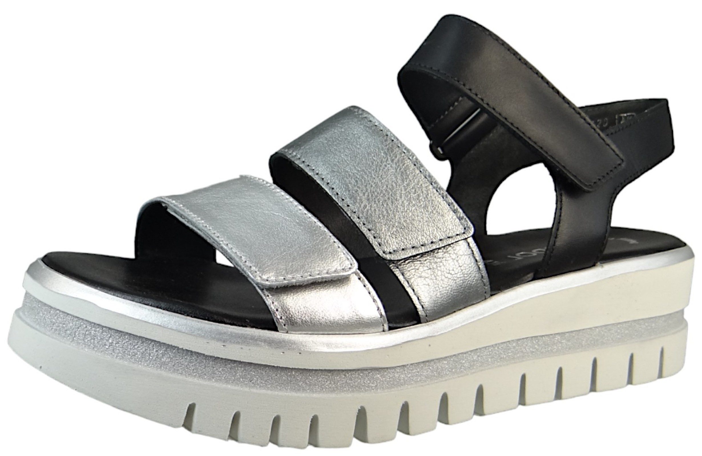 Gabor 44.620 61 Silber/Stone/Schwarz Sandale
