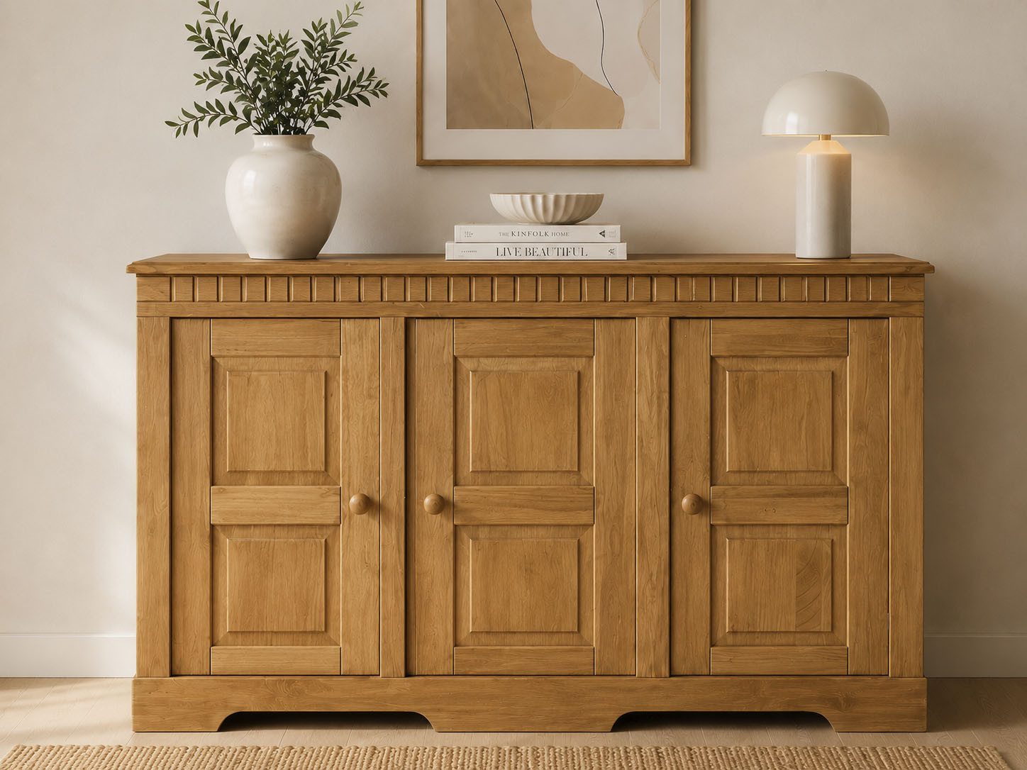 OTTO home Sideboard Lisa, Kommode aus massivem Kiefernholz, Breite 158,5 cm