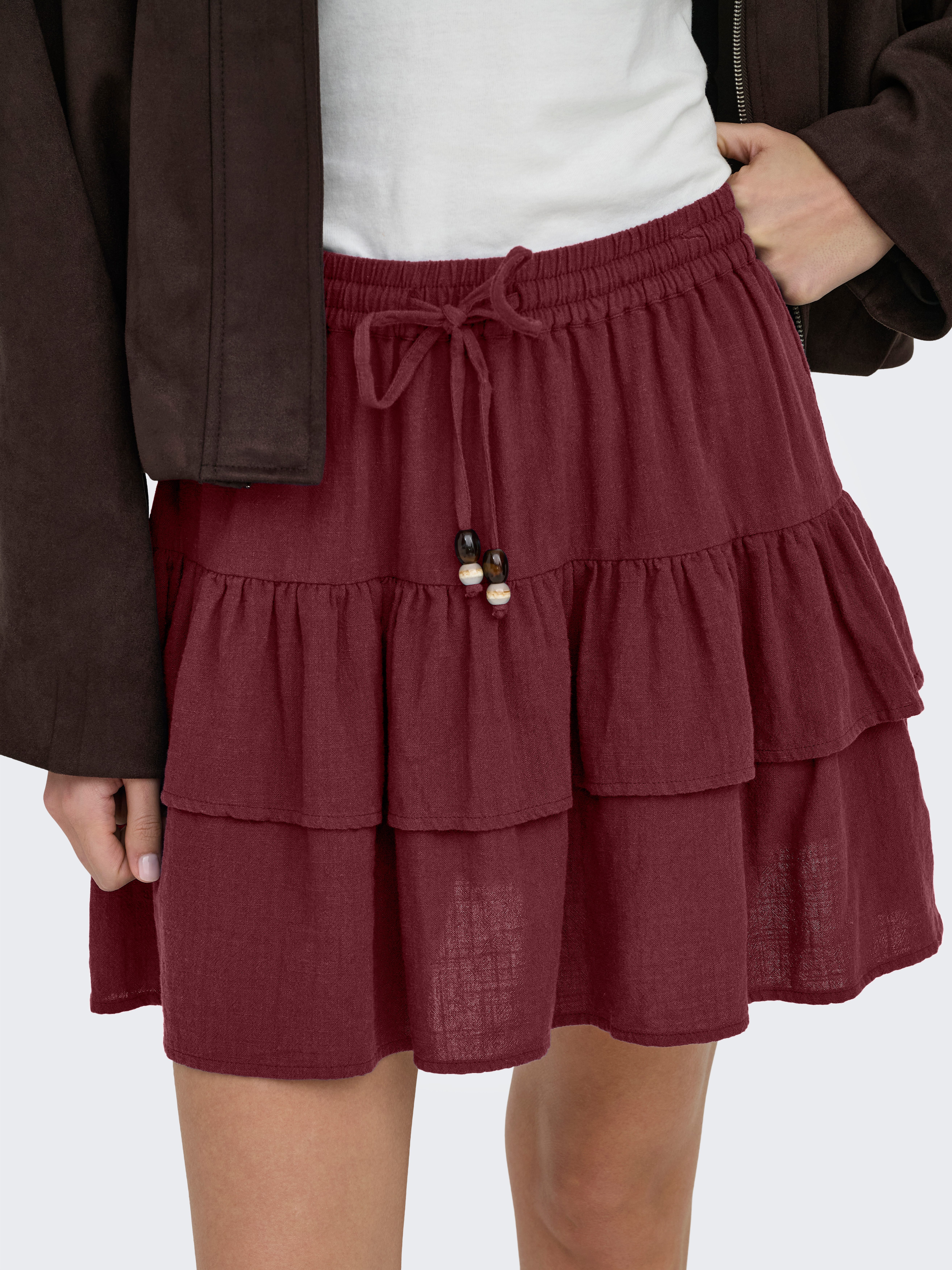 ONLY Minirock ONLSWAR STRING SHORT SKIRT WVN Baumwolle