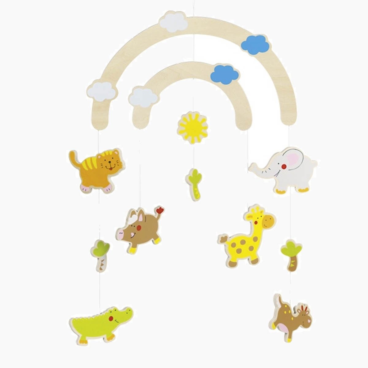 goki Mobile Mobile Dschungelfreunde, (packung, 12-tlg., set), dekorative Ergänzung für das Kinderzimmer