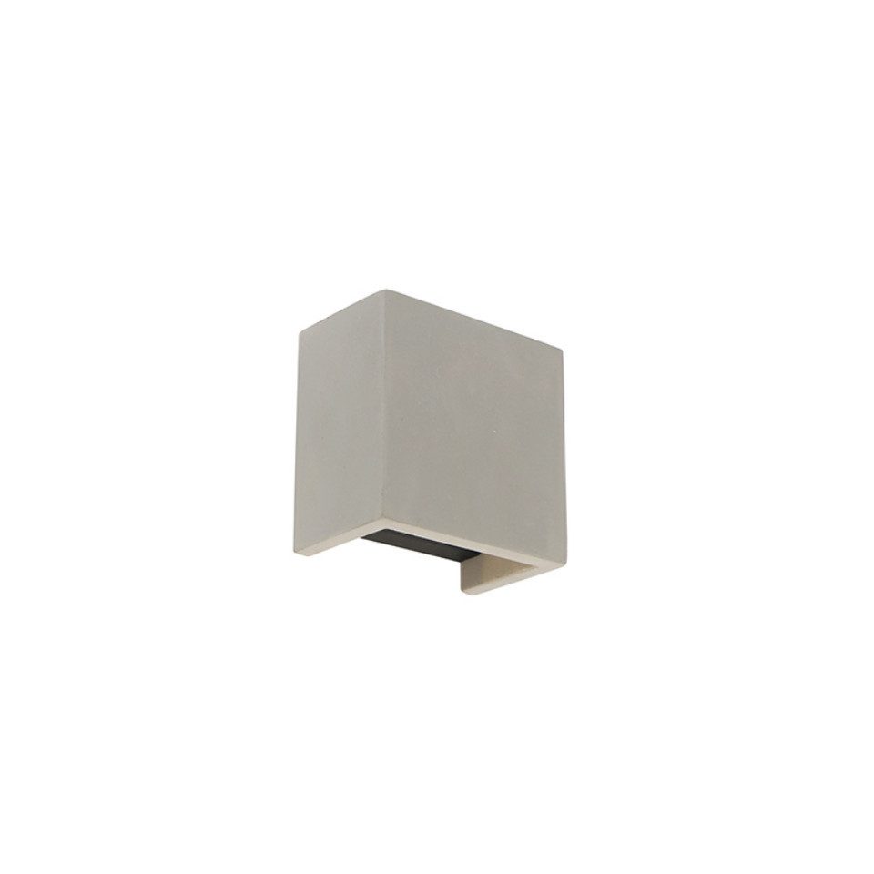 Qazqa Wandleuchte Meave wl, ohne Leuchtmittel, Warmweiß, QAZQA Wand­leuchte, g9, Grau, Stein/Beton, Industrie