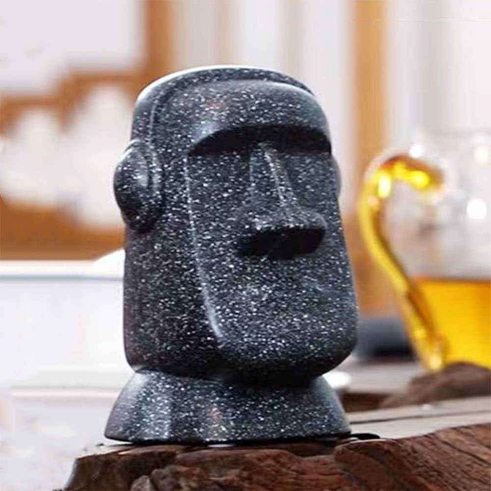 MOUTEN Osterinsel-Moai-Porträt-Ornament, Bluetooth-TF-Karten-Lautsprecher Bluetooth-Lautsprecher weiß