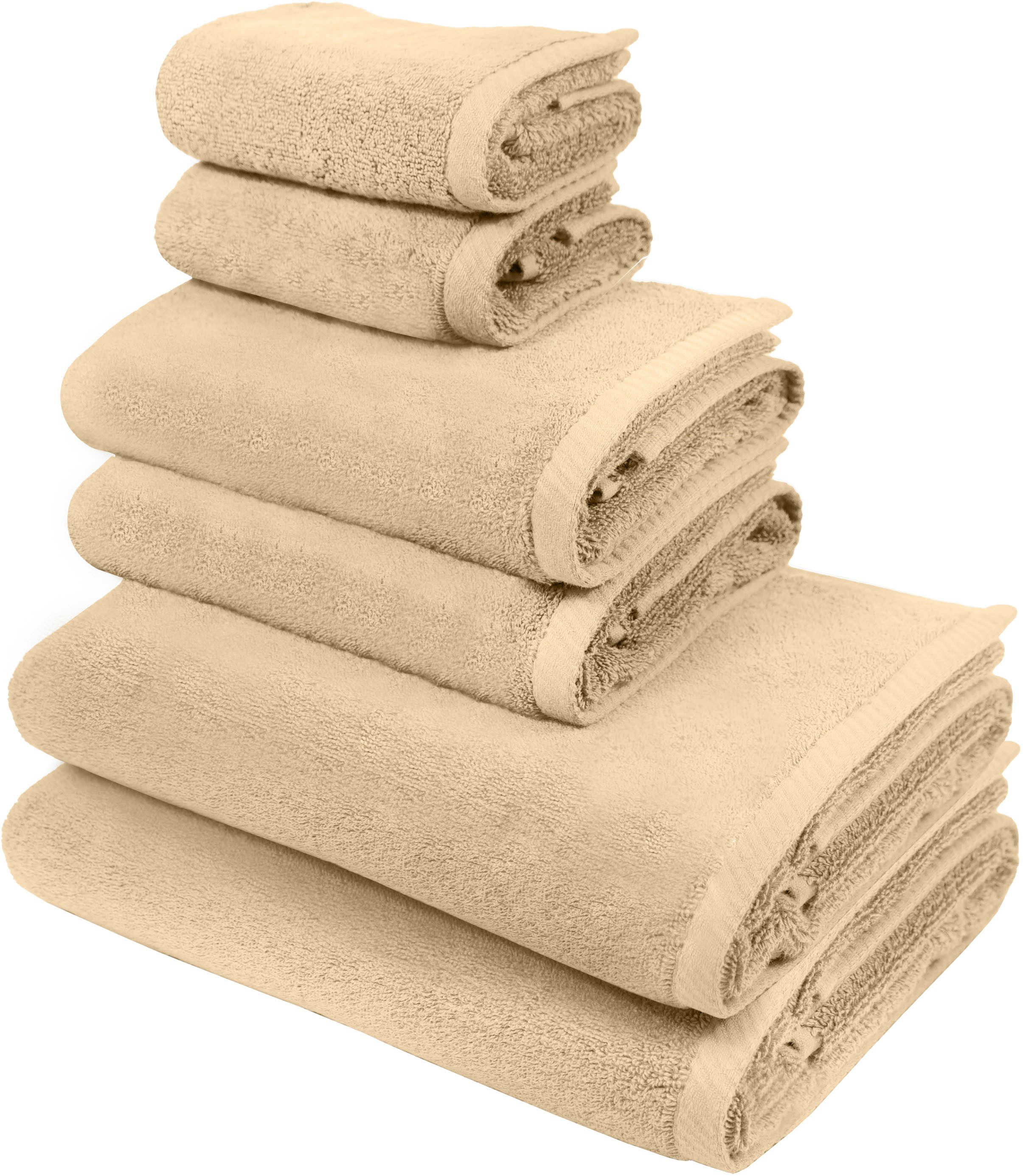 Bruno Banani Handtuch Set Lana, Handtuch-Set in Premium Qualität 600g/m², Frottier (Set, 6-St), hochwertig, weich, flauschige Qualität, 5 Jahre Garantie