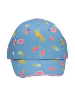 Sterntaler® Baseball Cap Baseball-Cap (1-St) Baseball-Cap in Mittelblau bedruckt mit Früchten - Cap für Kinder - Trendige Basecap aus Baumwollstoff mit Gummi und buntem Druck - Kinderhut mit buntem Motiv - Sonnenschutz