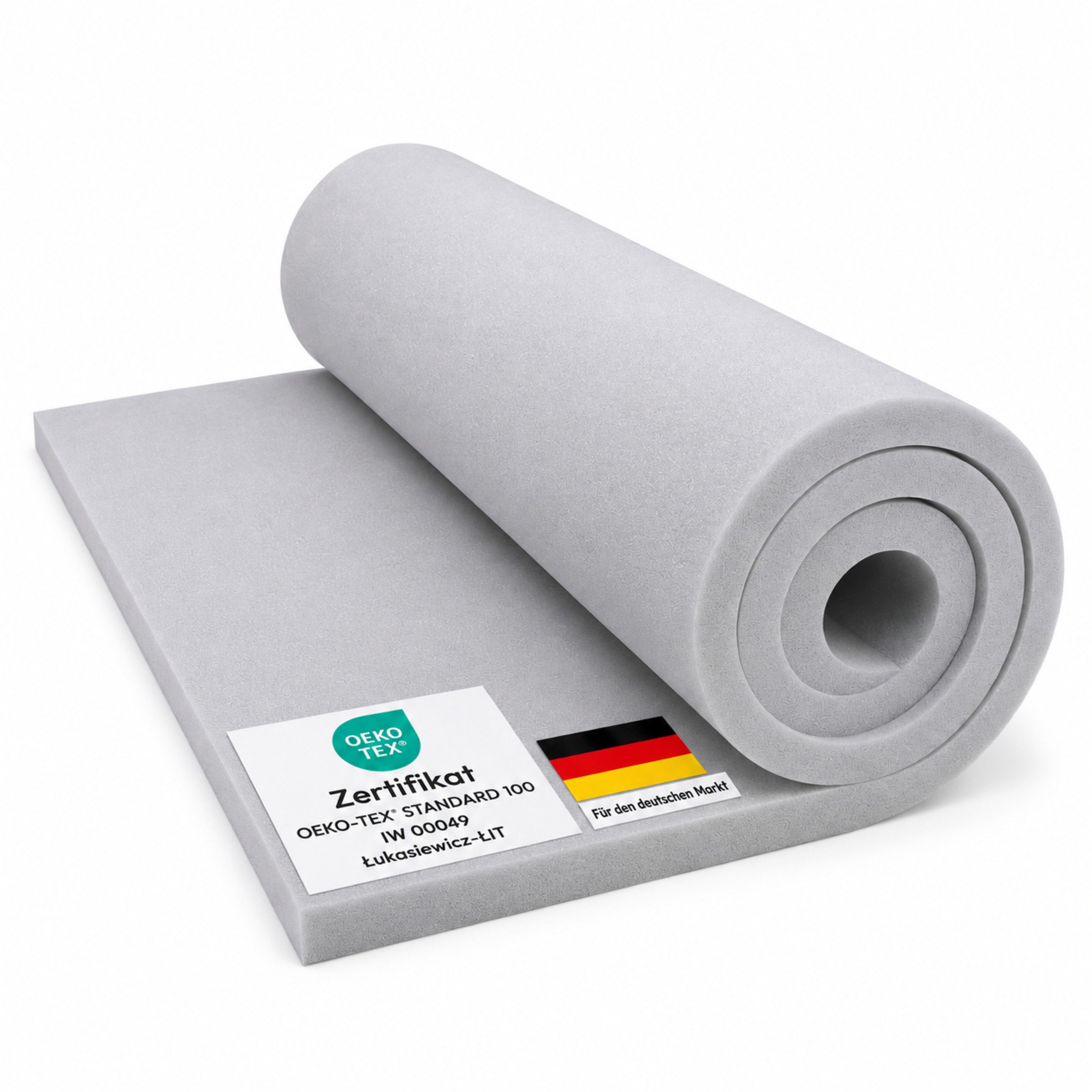 Fortispolster Schaumstoffeinlage Polsterschaum RG25, Breite 60 cm · Länge 200 cm · Stärke 2 cm