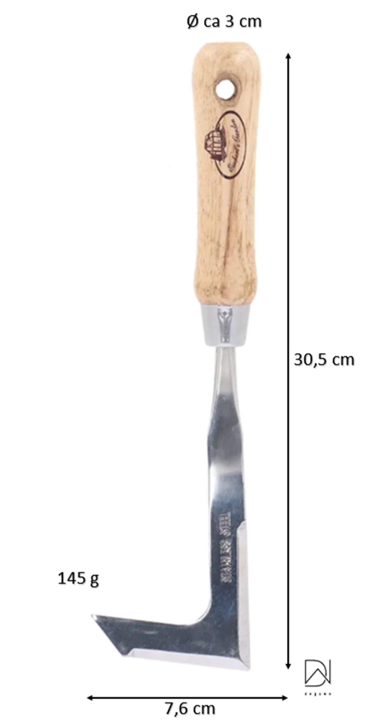 degawo Gartenpflege-Set Fugenkratzer aus Edelstahl mit Eschenholzgriff für Garten und Wege