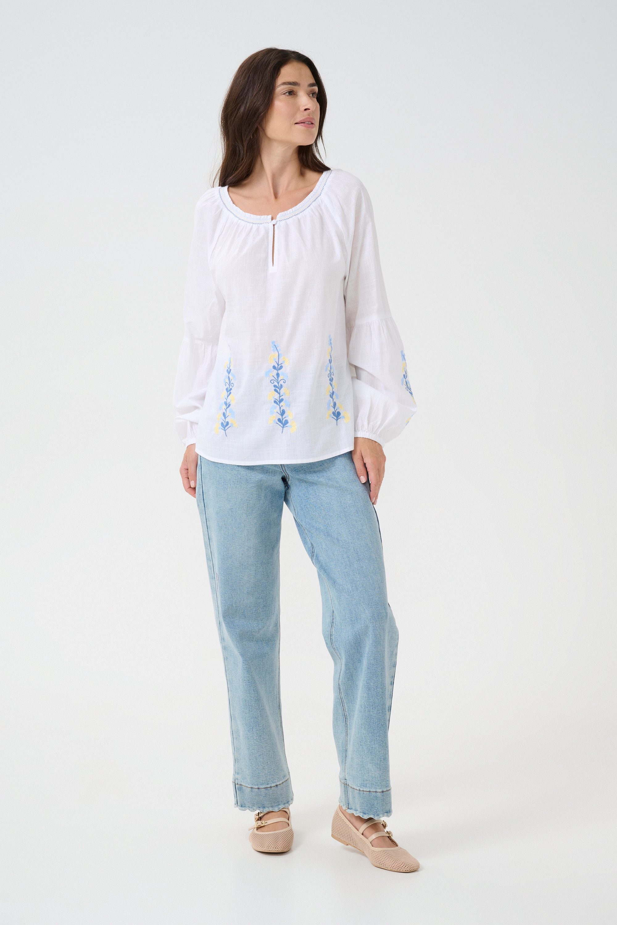 Langarmbluse Langarm-Bluse CRSara