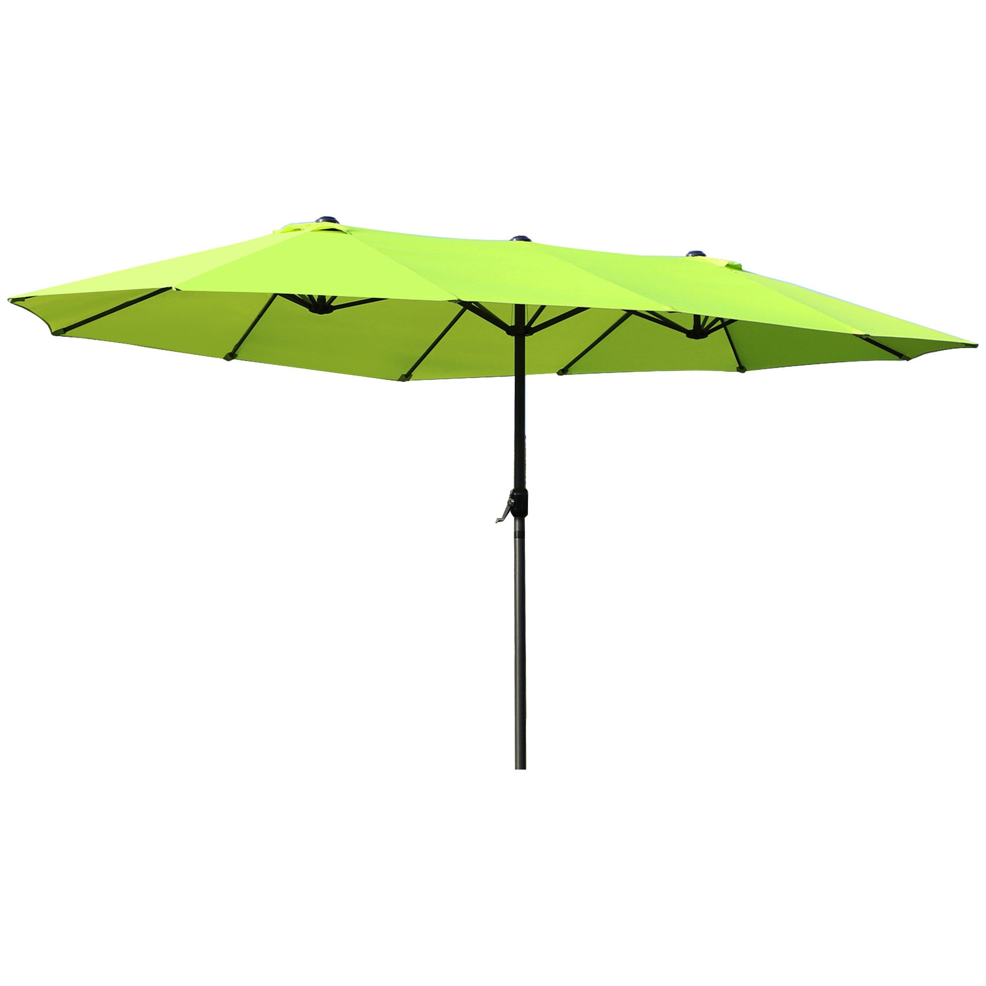 Sonnenschirm Doppel Sonnenschirm 4.5m Weinrot Oval Gartenschirm Kurbelerrassensc