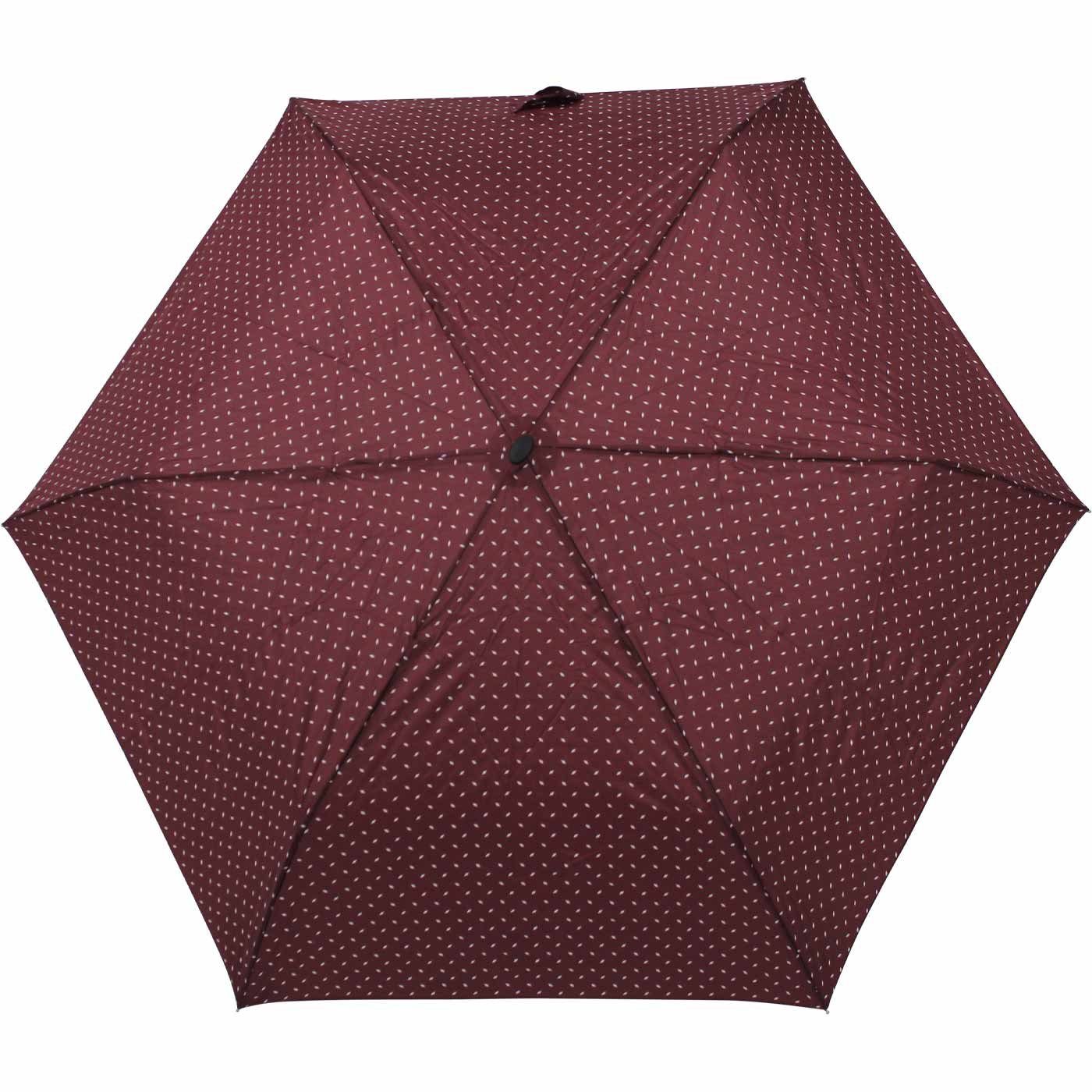 doppler® Taschenregenschirm findet leichter Platz überall und ein jede dieser Begleiter bordeaux für Schirm treue flacher Tasche