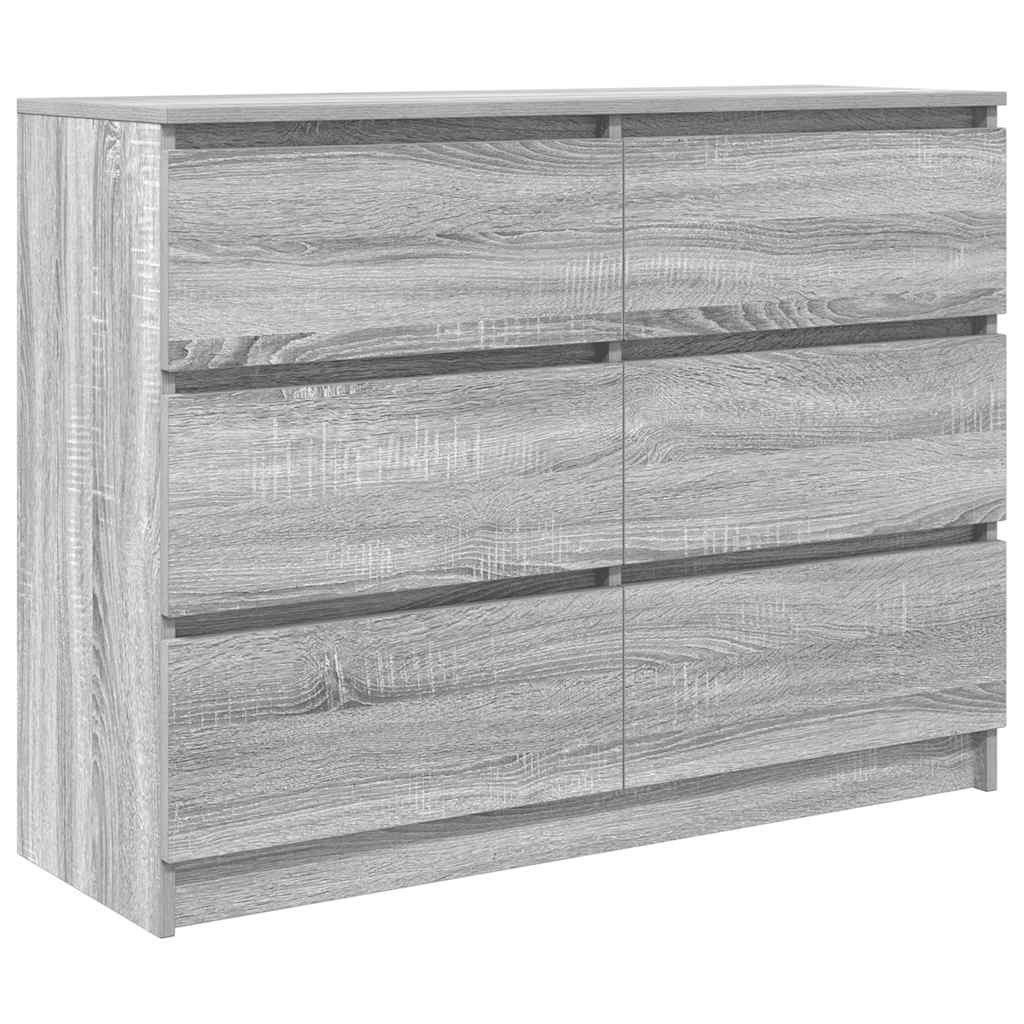 vidaXL Sideboard Sideboard Grau Sonoma 100x35x76 cm Holzwerkstoff (1 St) günstig online kaufen