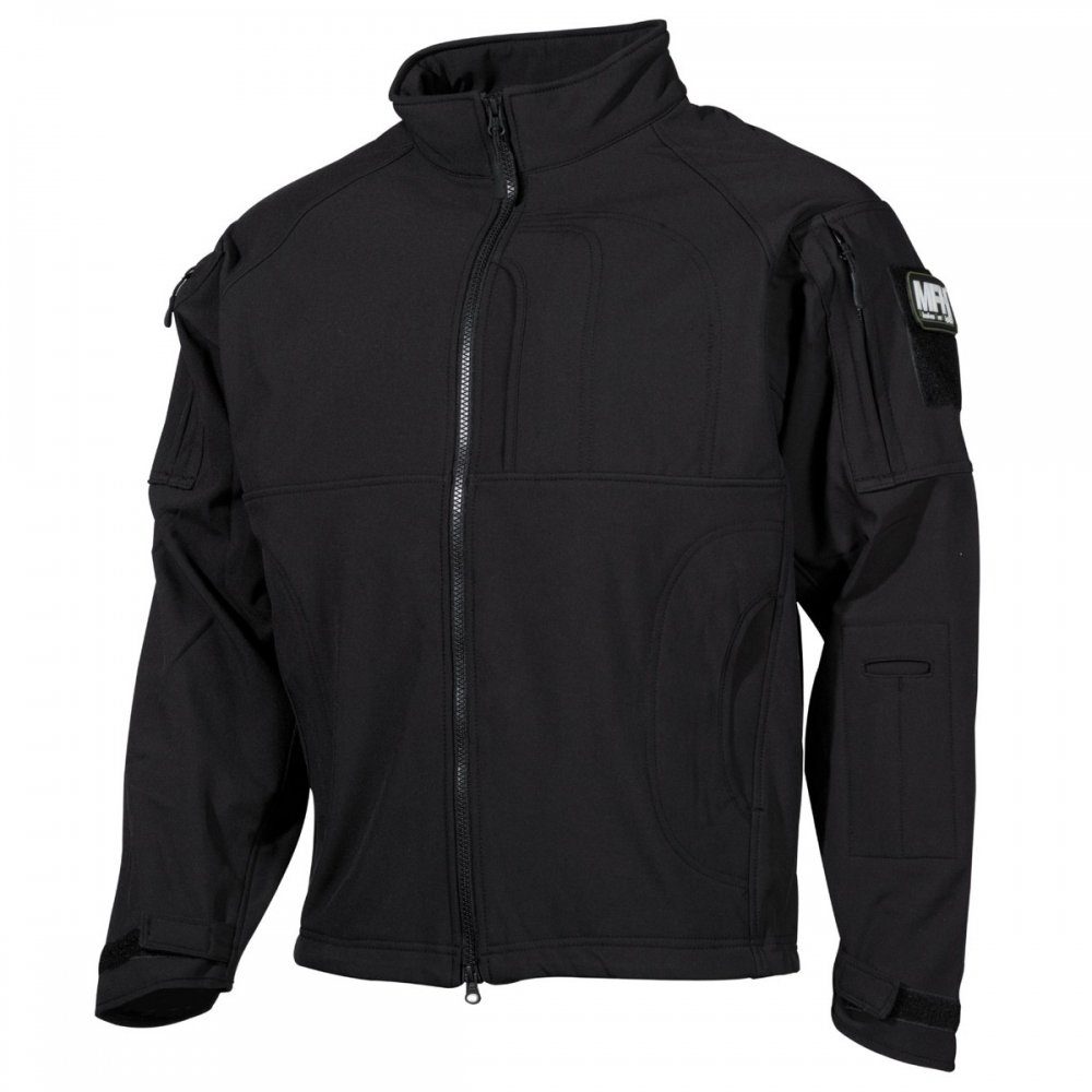 MFHHighDefence Soft L Shell schwarz Softshelljacke - Liberty, Jacke, sharkskin,