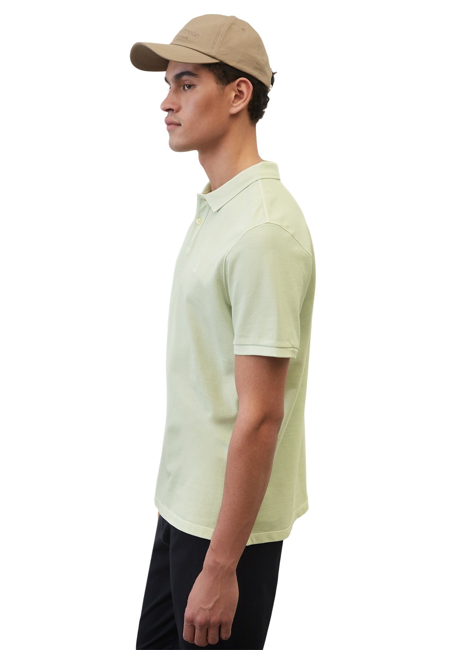 Marc Bio-Baumwolle Poloshirt O'Polo aus hellgrün