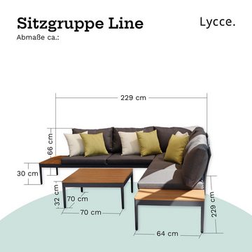 Lycce Gartenlounge-Set Gartenlounge 3-teilig oder 4-teilig Sitzgruppe LINE