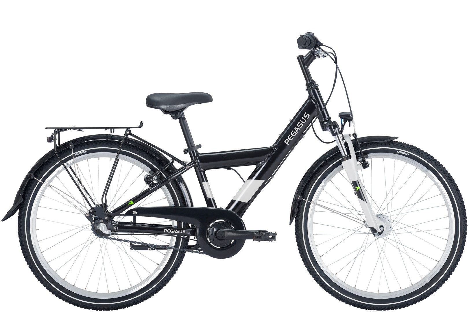 Pegasus Kinderfahrrad Pegasus Avanti 24'' 7-Gang Jungen schwarz 2024, 7 Gang, Nabenschaltung