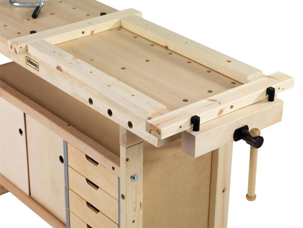 Sjöbergs Werkbank Sjöbergs Hobelbank Nordic 1450 mit Unterschrank 0042, Birke, 134 cm