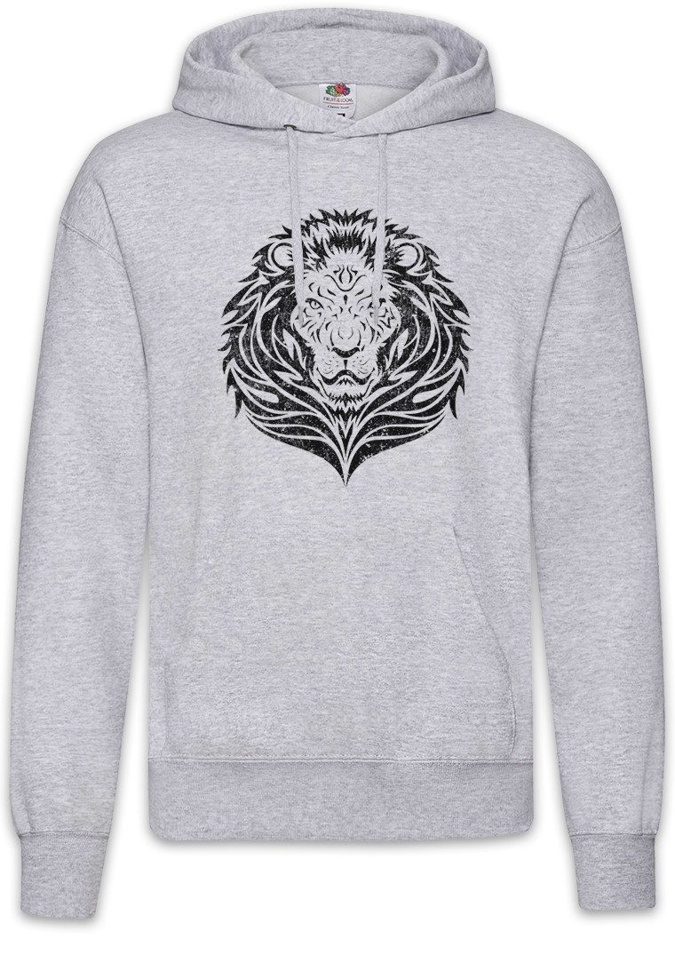 Hoodie Tribal Lion Herren Hoodie Oldschool Flash Tattoo Art Löwe Stamm Africa