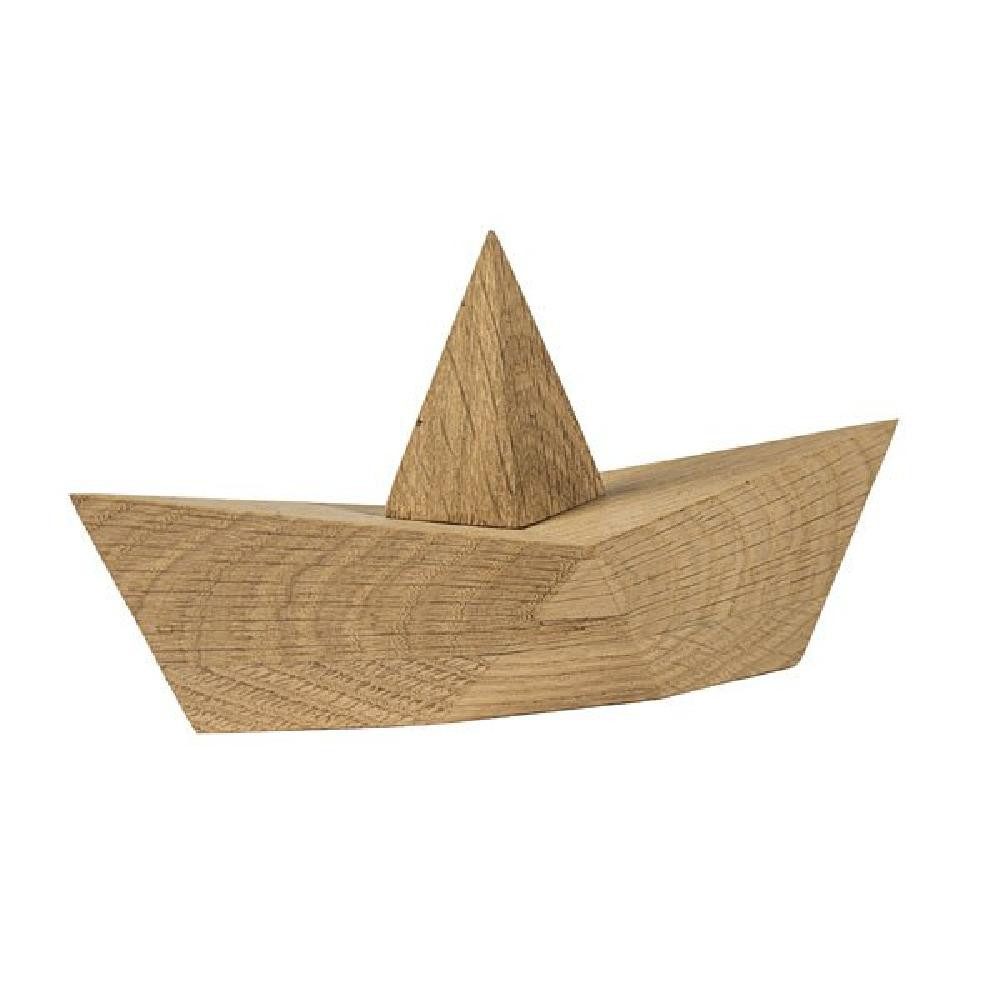 Boyhood Lernspielzeug Dekofigur Papierboot Admiral Eichenholz (14cm)