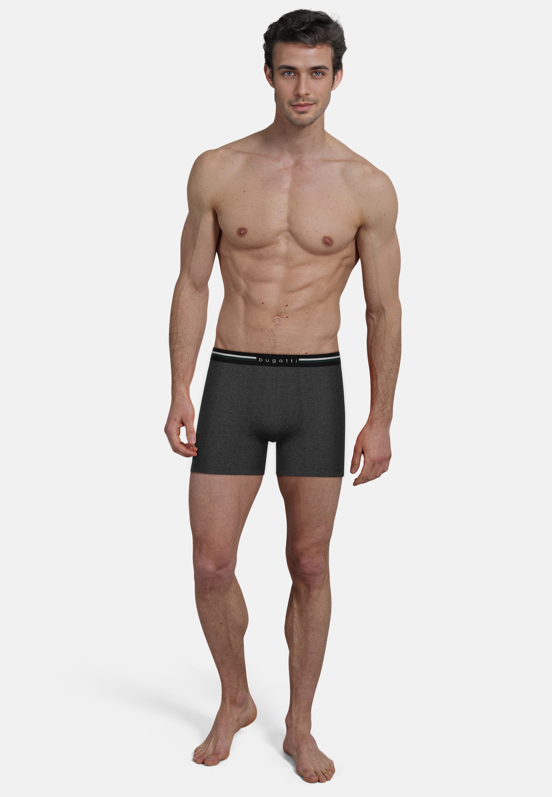 bugatti Lange Unterhose Neapel (2er Pack) bequem, lang, eng, atmungsaktiv, Baumwollmix, elastisch, basic