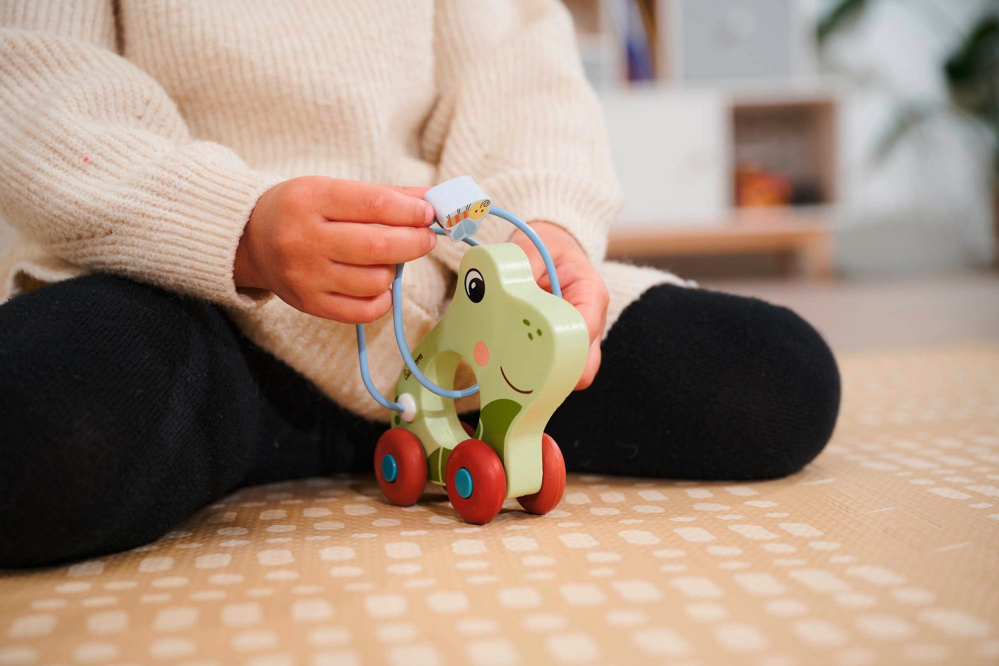Eichhorn Nachziehspielzeug Baby Babywelt Rollspielzeug Holz Schiebefrosch 100006801