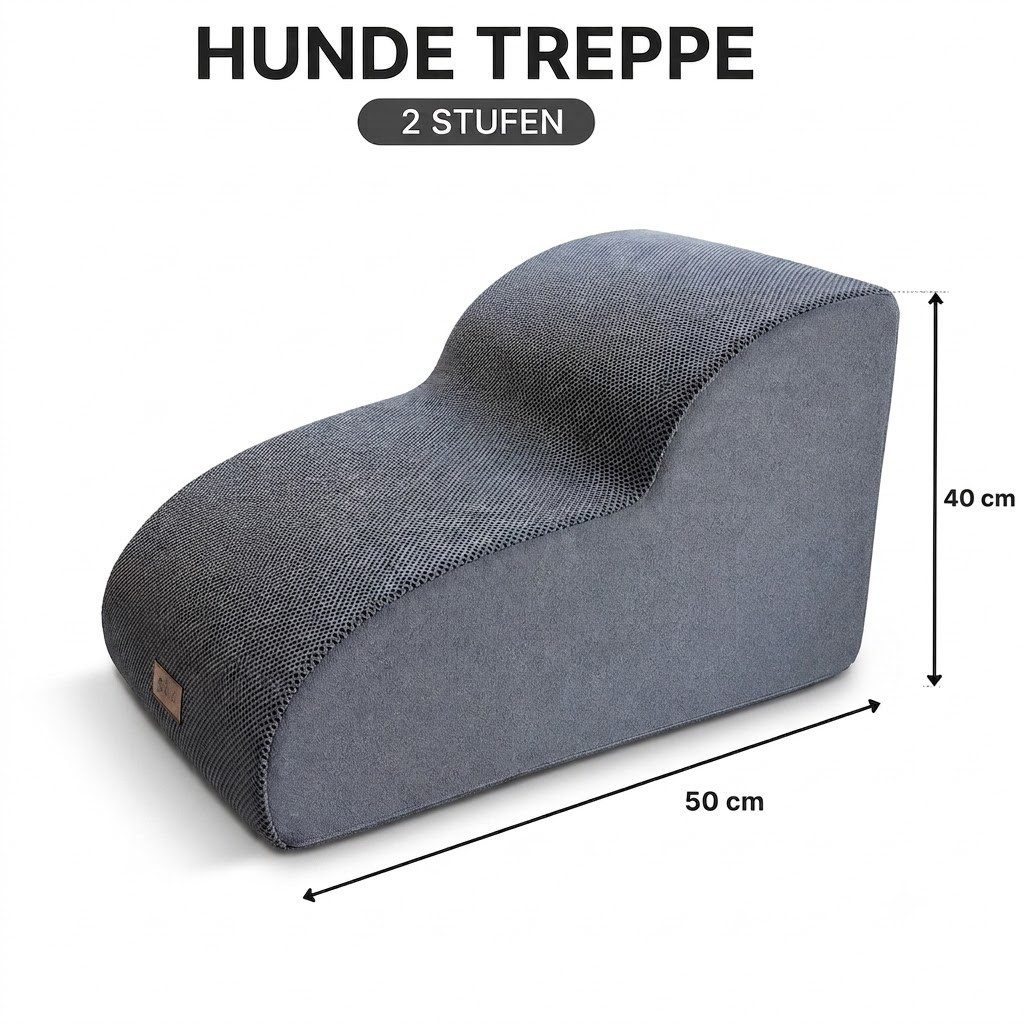 Pisi & Bili Hunderampe (Einzelset, 1-St), hochdichter Schaumstoff, waschbarer Bezug, wasserdichte Innenschicht