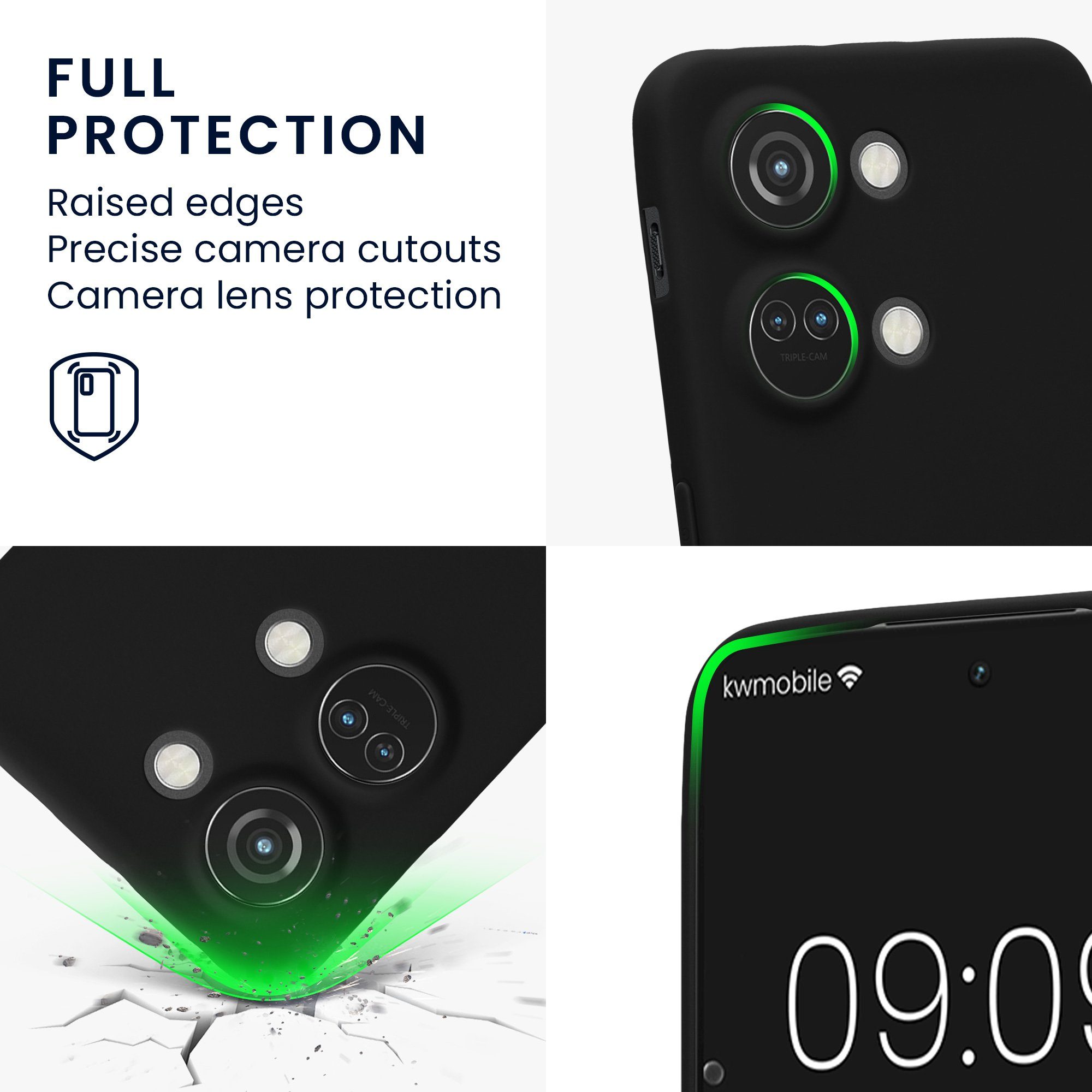 kwmobile Handyhülle Handyhülle für OnePlus Nord 3 5G Hülle, Weiches Handy Silikon Case - Schutzhülle Cover