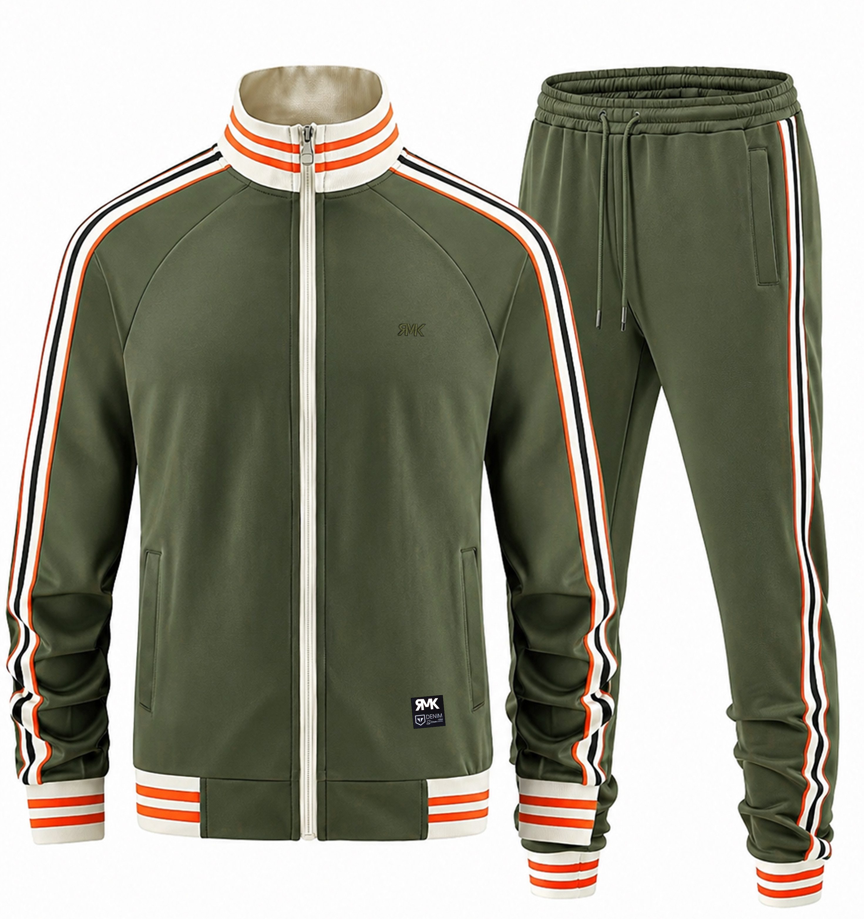 RMK Jogginganzug Herren Trainingsanzug Sportanzug Business Fitness Classic, Set (1 Jacke + 1 Hose)