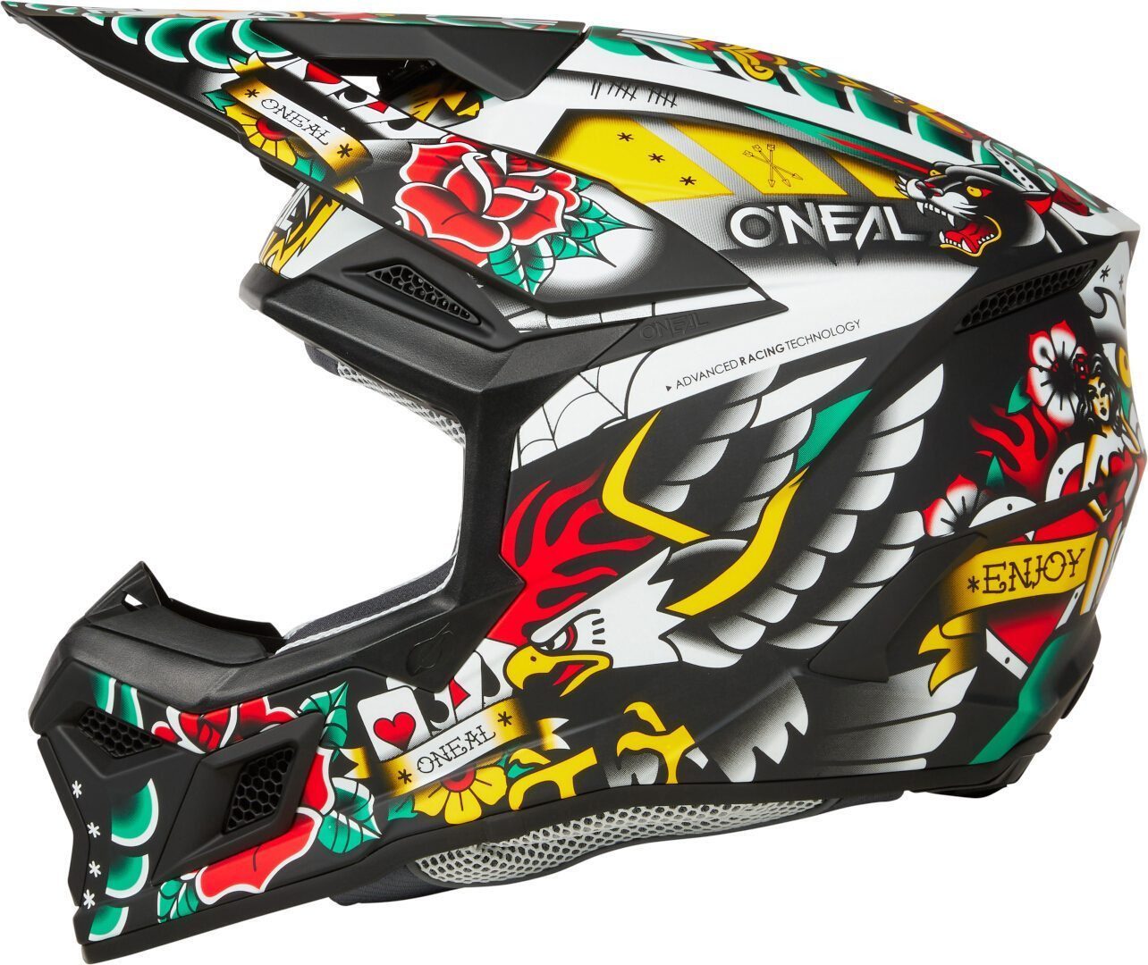 O’NEAL Motocrosshelm 3SRS Inked Motocross Helm, Notfallsystem-polsterung (eqrs) – Bild 5 von 5