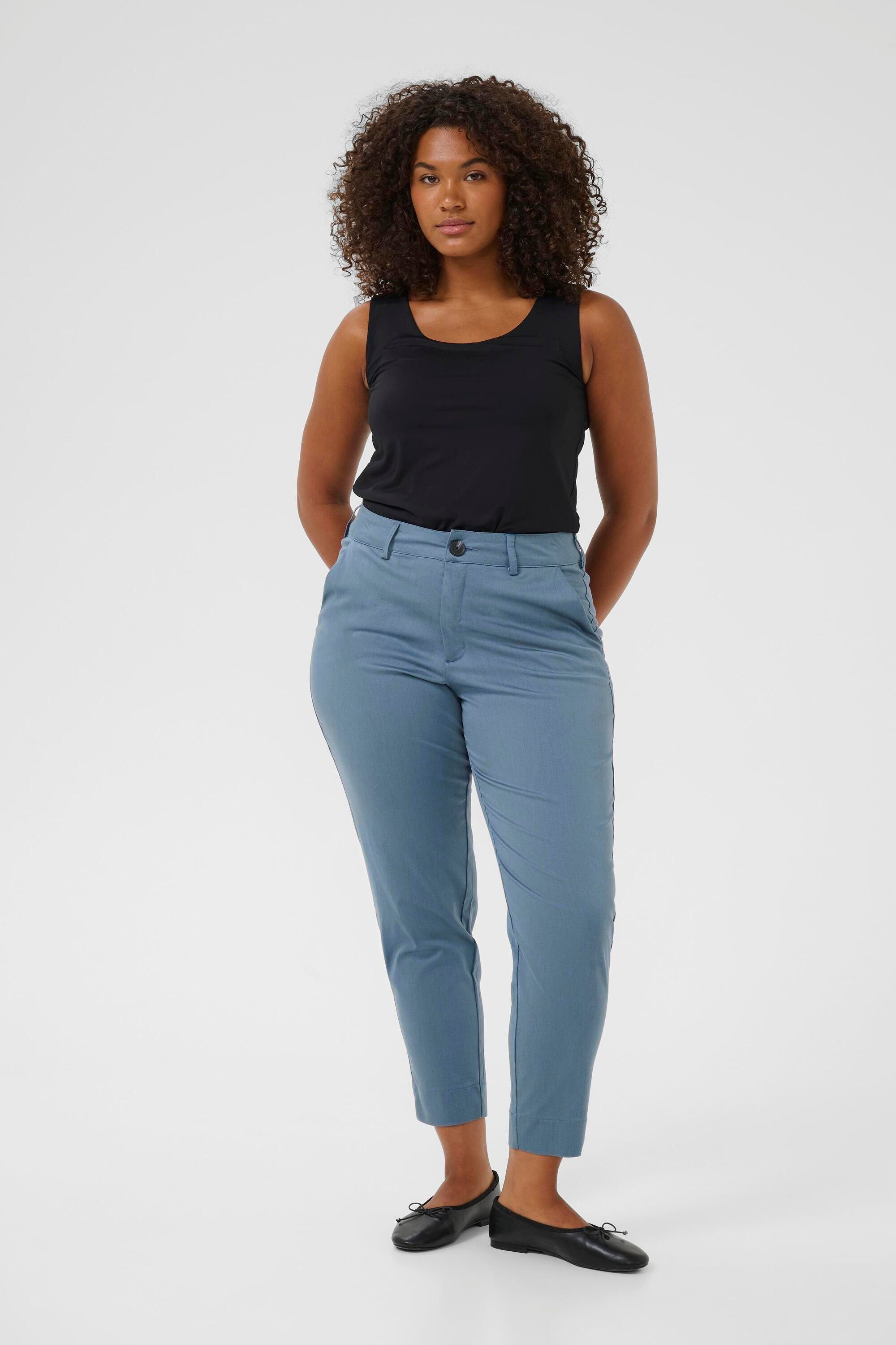 KAFFE Curve Stoffhose Casual Hose KCleana Große Größen günstig online kaufen