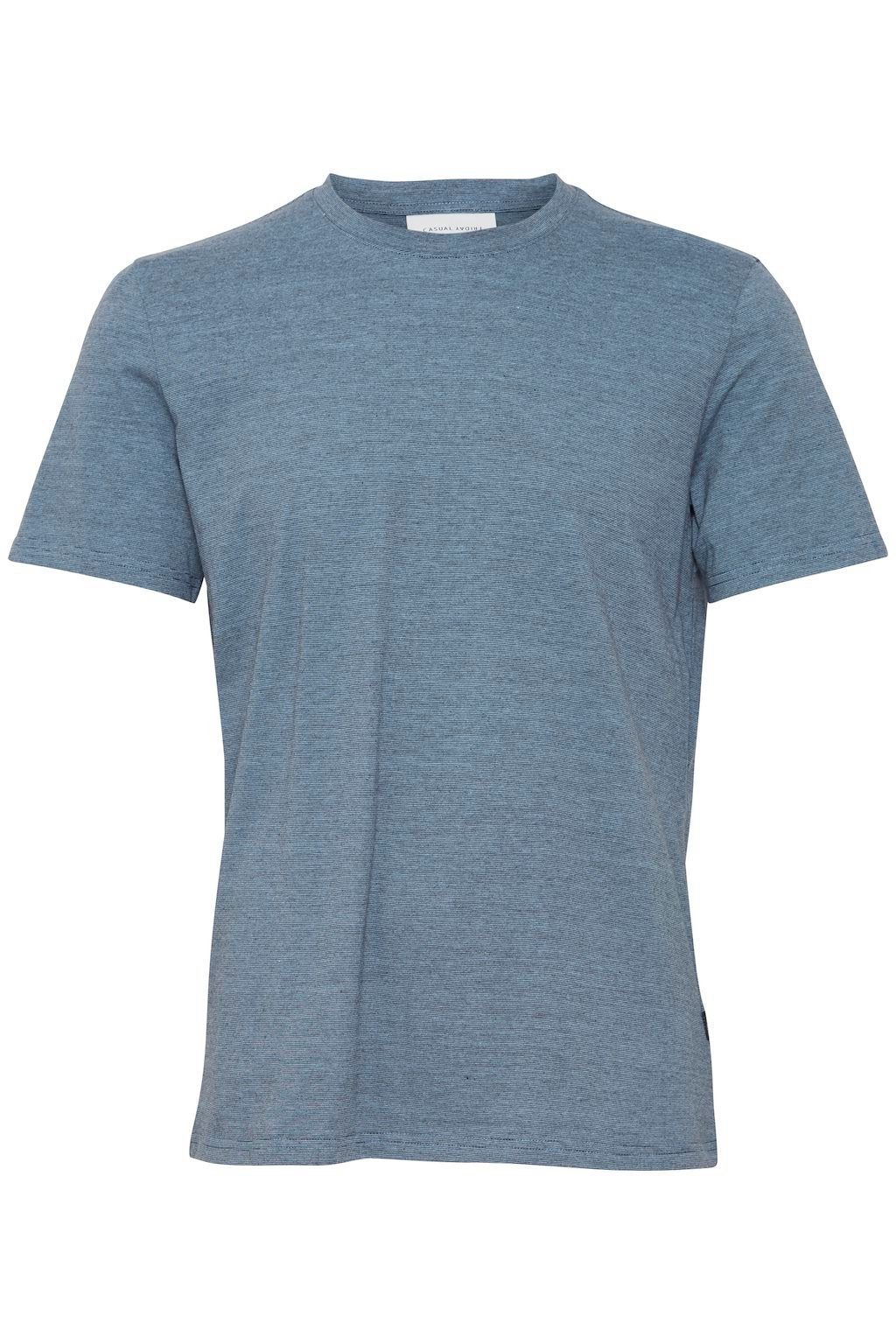 Casual Friday T-Shirt Rundhals Basic Meliert CFThor CFThor micro striped tee