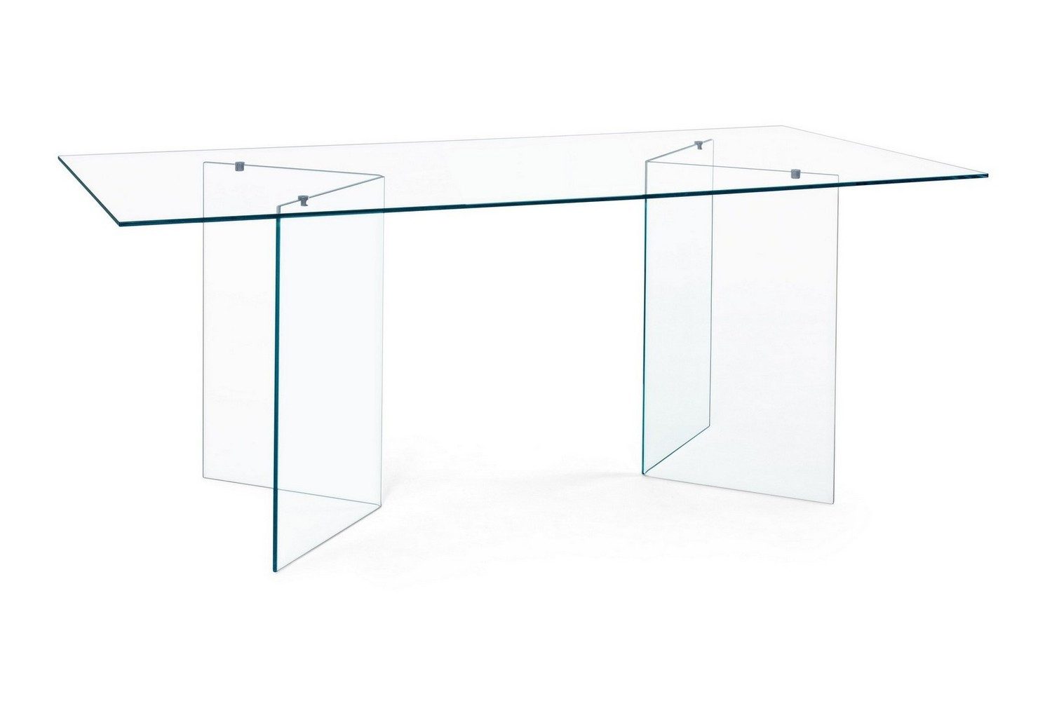 Natur24 Esstisch Esstisch Iride 180x90x75cm aus gehärtetem Glas Transparent komplett