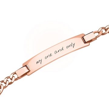 Unique Silberarmband Figaro Armband rosé ID0035-R (Länge: 16cm)