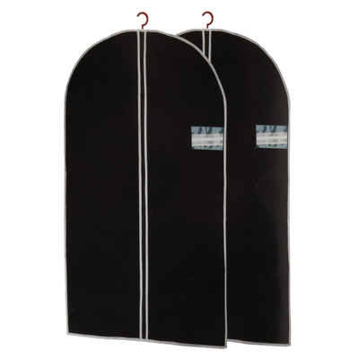 HAC24 Kleidersack Kleiderhülle Schutzhülle Kleidersack Aufbewahrungs Hülle Vliesstoff (Set, 2 St., 150 x 60 cm) mit Reißverschluss & Sichtfenster