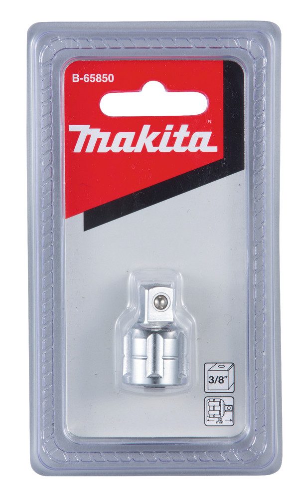 Makita Steckschlüssel Schraubenausdreher Stecknuss Adapter 6-GL auf 3/8” Vierkant (Einzeladapter, Zubehörteil, 1 St., B-65850), 25 % schlanker, Pass-Thru-Funktion, vielseitig einsetzbar