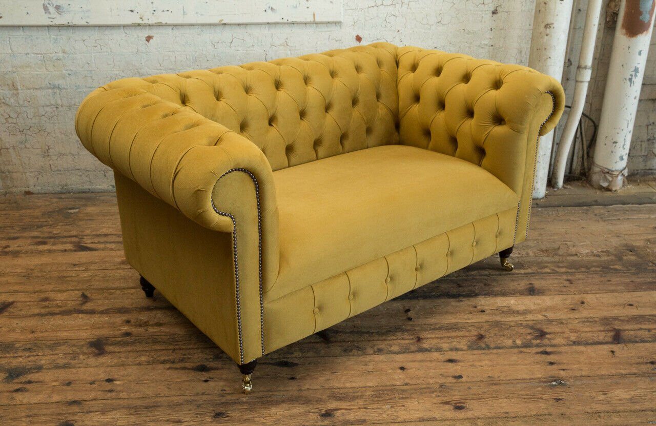 2 Design Sofa Sitzer 185 Chesterfield-Sofa, Couch cm JVmoebel Chesterfield