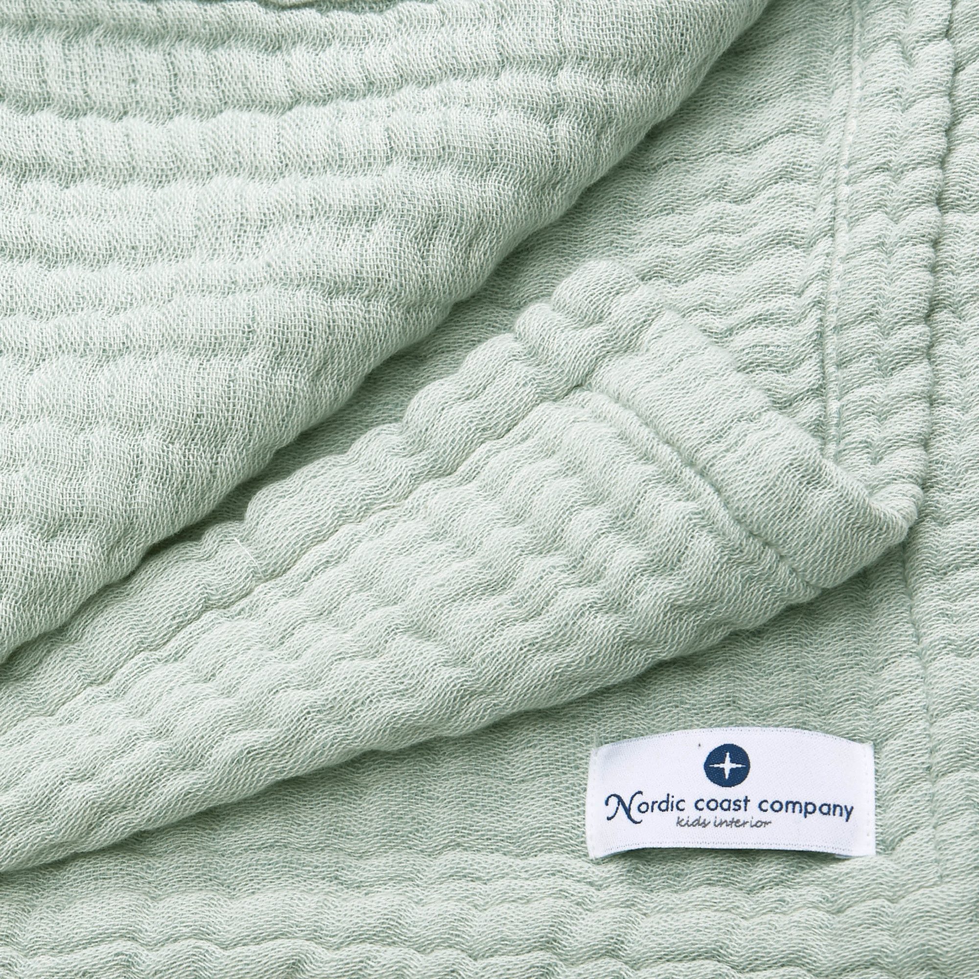 Babydecke Babydecke Musselin Kuscheldecke Puckdecke Baby & Neugeborene, Nordic Coast Company, Musselindecke Mint Premium Qualität 100% Baumwolle Schadstoff geprüft