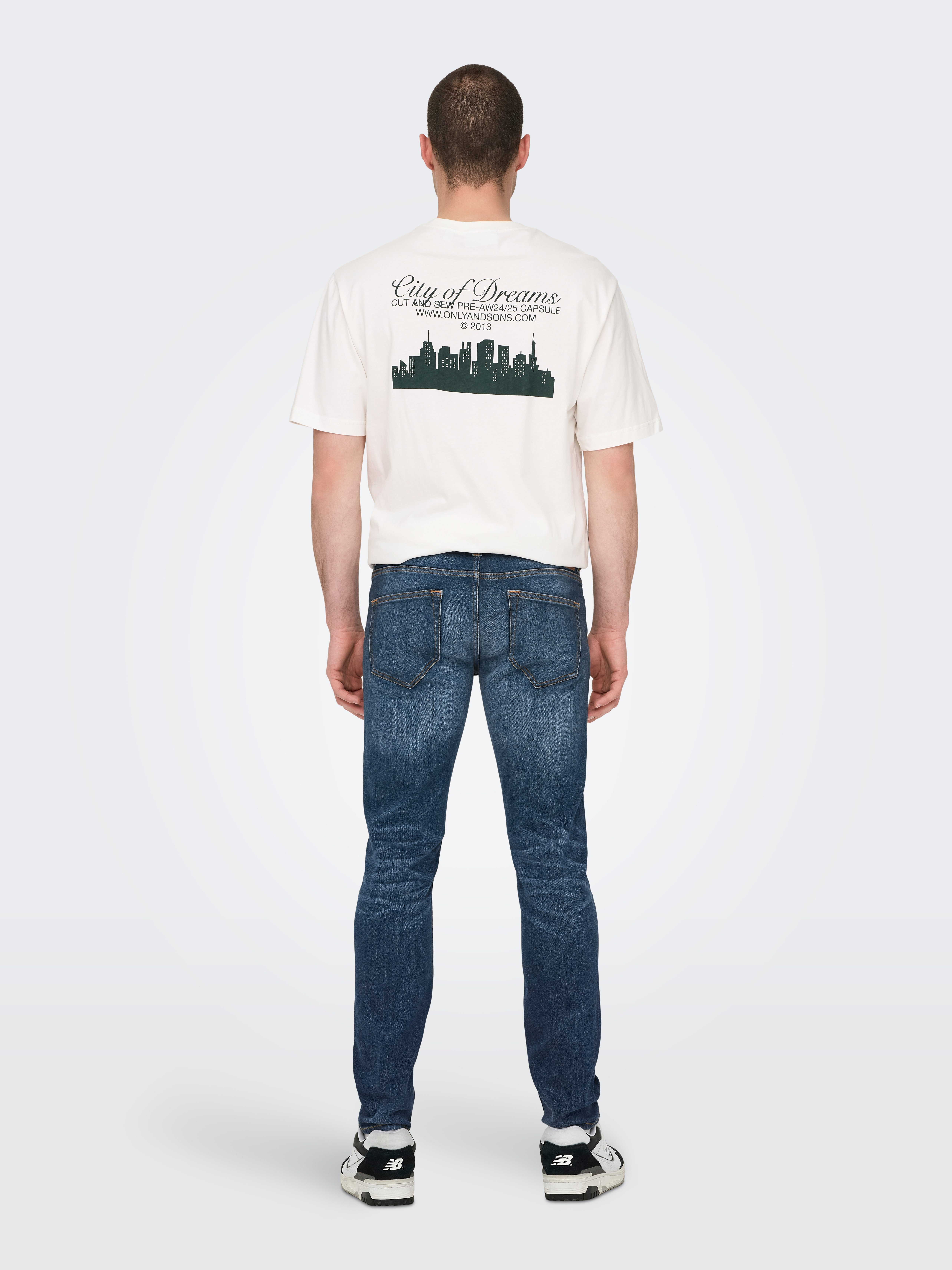 ONLY & SONS Slim-fit-Jeans OS ONSLOOM SLIM BLUE GREY 40 mit Destroyed Effekt