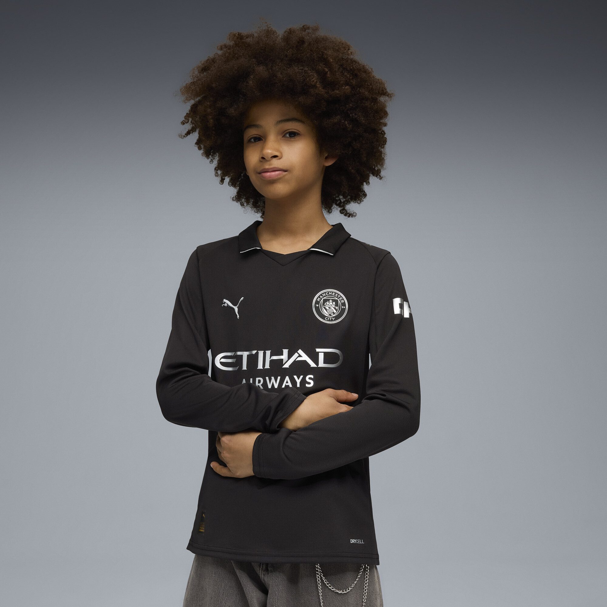 PUMA Trainingsshirt Manchester City 25/26 Langarm-Auswärtstrikot Jugendliche