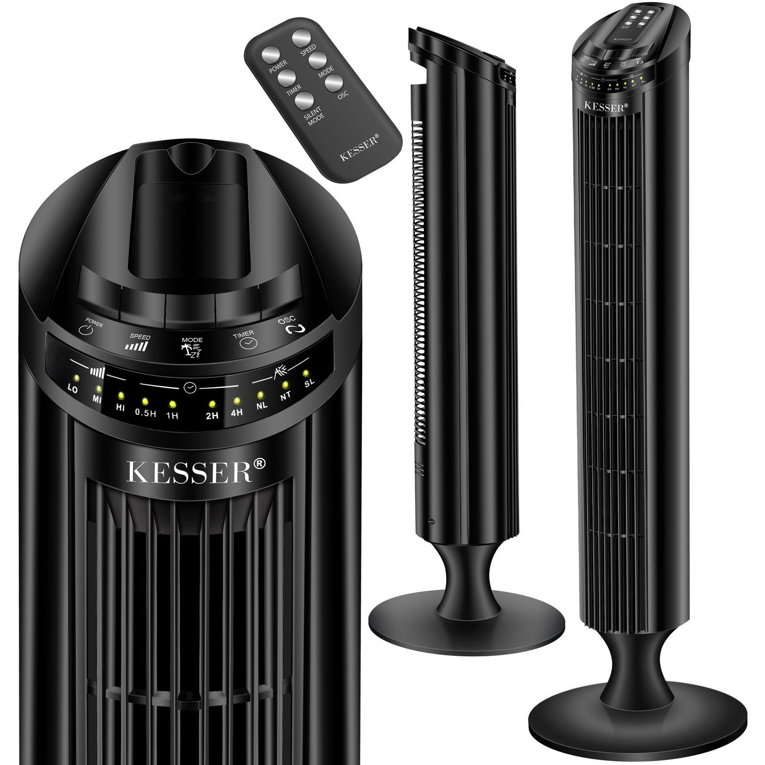 KESSER Turmventilator, Turmventilator FERNBEDIENUNG Ventilator LED Display günstig online kaufen