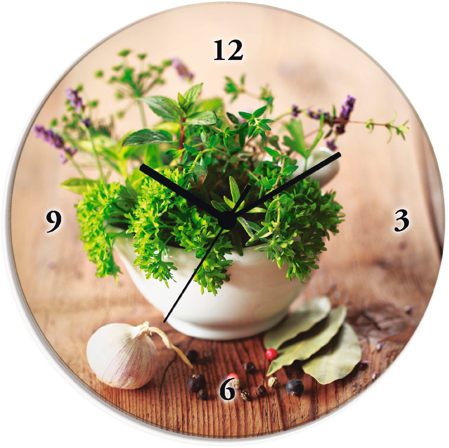 Artland Wanduhr Verschiedene Kräuter - Küche (wahlweise mit Quarz- oder Fun günstig online kaufen