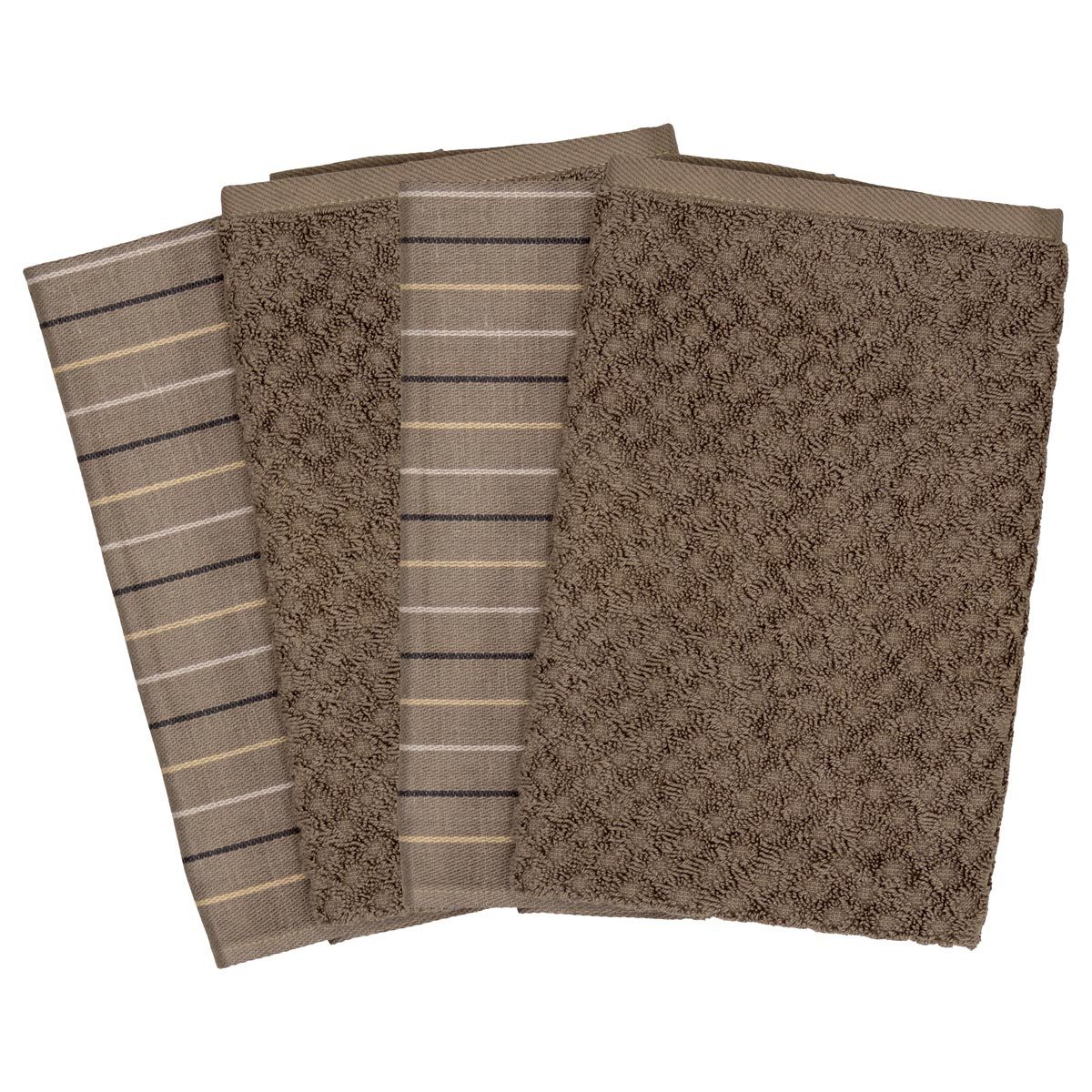 ROSS Geschirrtuch Premium, (Spar-Set, 4-tlg), 2 X Geschirr- 2 X Küchentuch im Set - Baumwolle - Saugstark