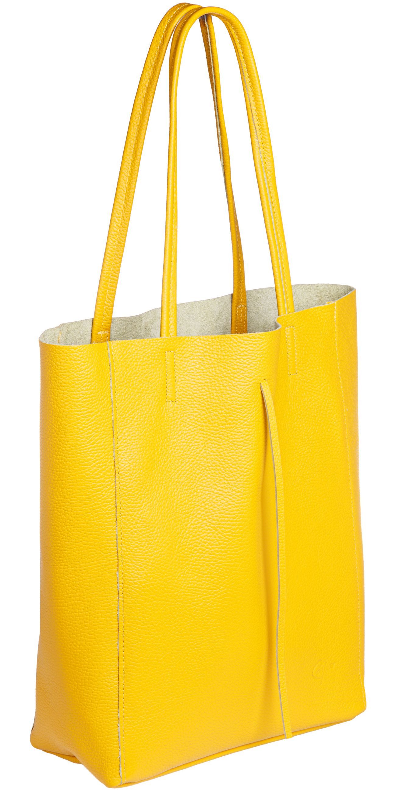 Caspar Schultertasche - Großer Damen Leder Shopper Tasche - CLASSIC LINE - Modell No.780, elegant, robust & unempfindlich - 100% Echtleder - Handmade in Italy