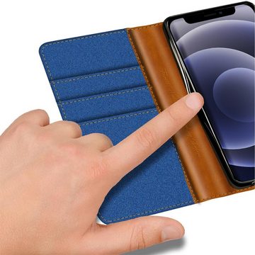 CoolGadget Handyhülle Denim Schutzhülle Flip Case für Apple iPhone 12 Mini 5,4 Zoll, Book Cover Handy Tasche Hülle für iPhone 12 Mini Klapphülle