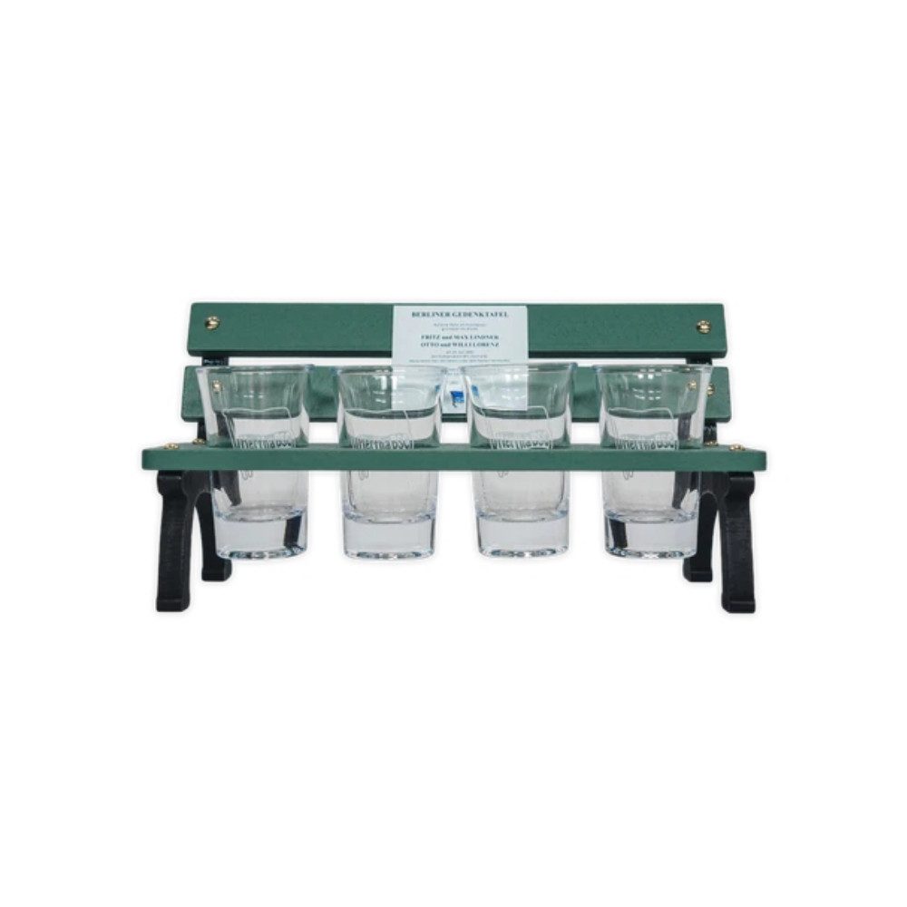 Hertha BSC Berlin Glas Hertha BSC Berlin Gründungsbank mit Schnapsgläsern