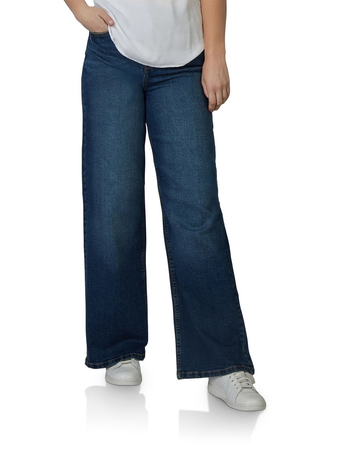 DENIMFY Relax-fit-Jeans Damen Jeanshose DFPaula Wide Leg Fit Denimhose mit Stetch