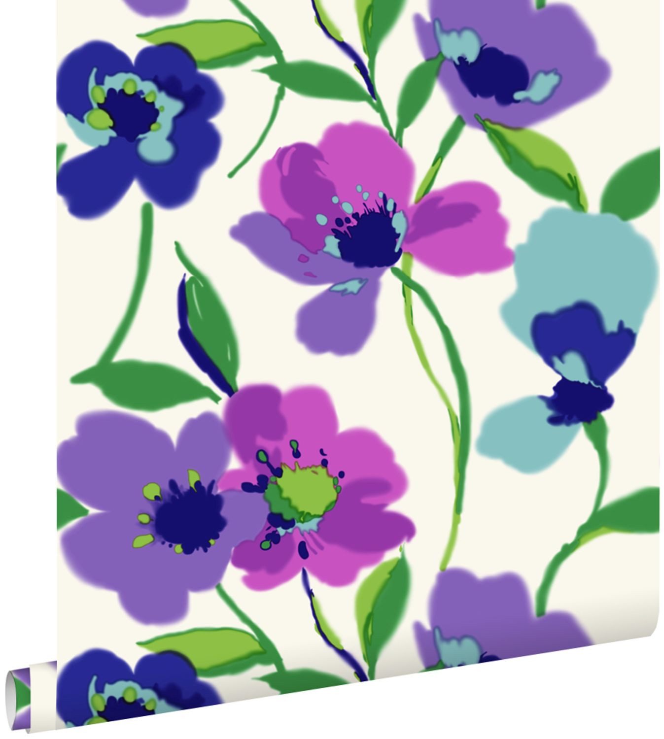 ESTAhome Mustertapete Mohnblumen